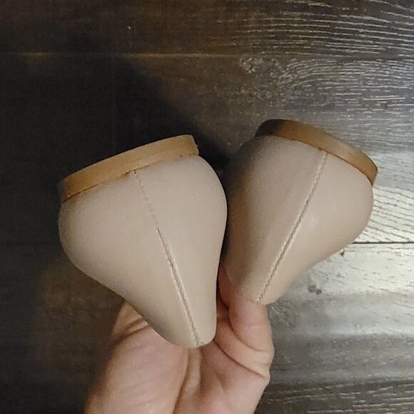 New Bruno Magli Mina Ballet Flats Womens 8.5 Bow Beige Light Academia Luxury - Picture 6 of 8